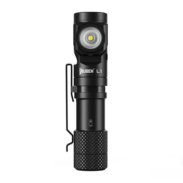 wuben L1 2000 Lumens Flashlight - Dual Light Sources Flashlight with 180° Rotating Head